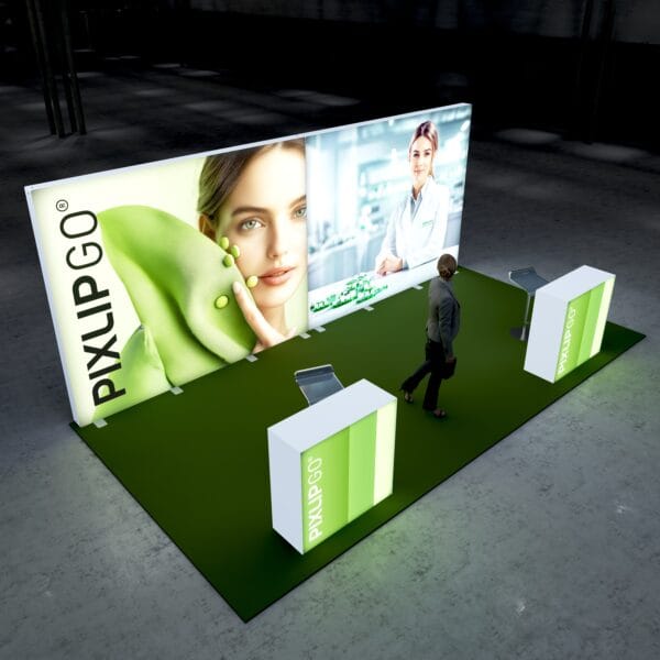 10x20 Booth Backlit Display Kit 01