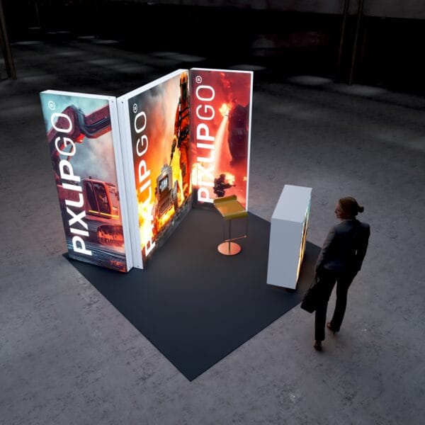 10x10 Booth Backlit Display Kit 09
